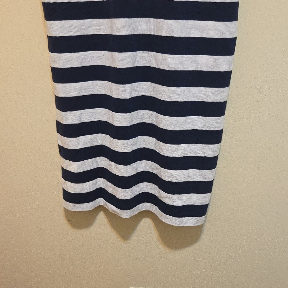 Polo By Ralph Lauren Navy and White Rugby Striped Mini Preppy Dress Size L - Picture 9 of 12